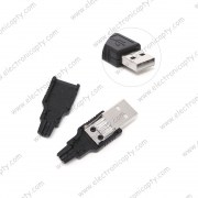 Conector USB Macho 2.0 Type-A con cobertor plastico
