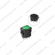 Mini Interruptor Redondo Verde SPDT 2 posiciones - 3 Pin