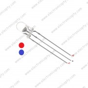 Diodo LED Bicolor (Rojo  Azul) 5mm 3 Pin Anodo Comun