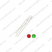 Diodo LED Bicolor (Rojo  Verde) 5mm 3 Pin Anodo Comun